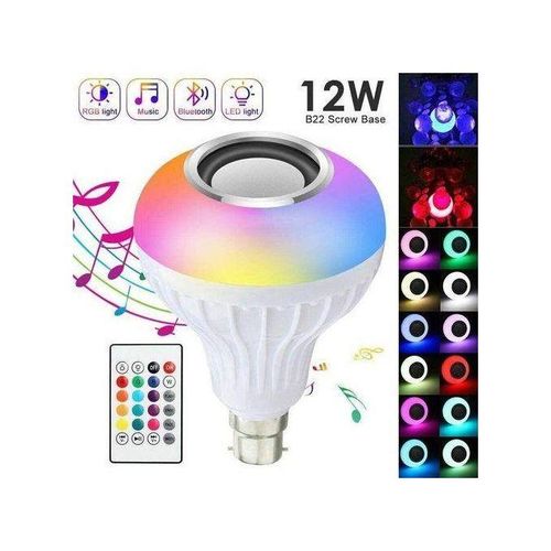 Ampoule Musicale Bluetooth, Haut-parleur Sans Fil à Changement De Couleur Avec Télécommande Pour Scène, Maison, Chambre, Fête GH