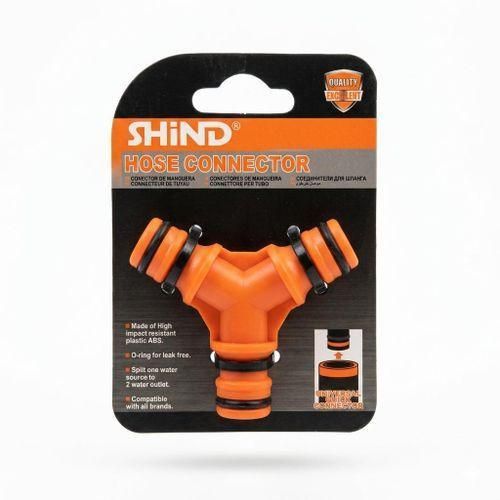 Connecteur de Tuyau d'Arrosage en Y SHIND - Diviseur 2 Voies Haute Résistance - Système Anti-Fuite avec Joints Toriques - Compatible Toutes Marques - Idéal pour Potager et Micro-Irrigation