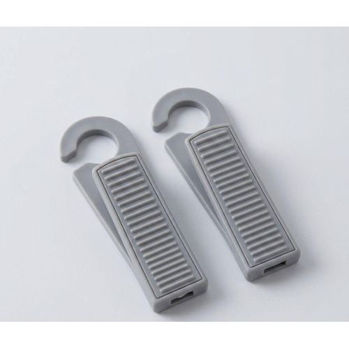Lot de 2 Cales-Portes en Silicone avec Crochet de Rangement – gris