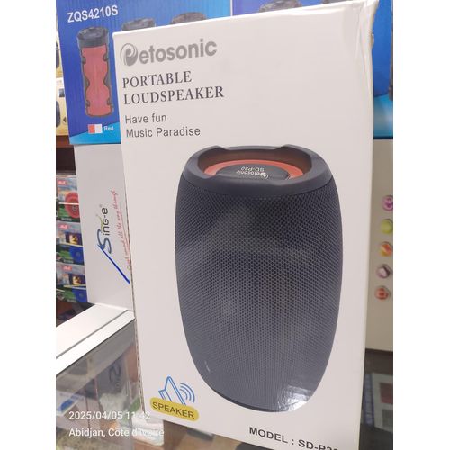 Haut-parleur Bluetooth Noir Portable Lourdspeaker Avec AUX, Radio FM