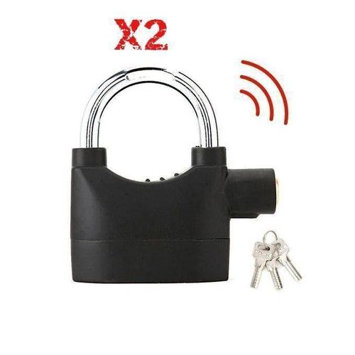 2 Cadenas De Sécurité Alarme - Acier Lourd