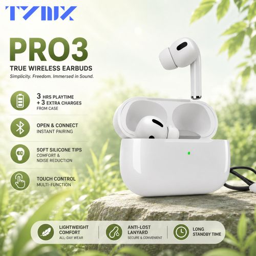 Écouteurs sans fil Pro3 Bluetooth 5.3 Son stéréo HiFi Longue autonomie Légers et confortables