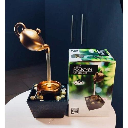 Fontaine à eau, bocal avec anneau lumineux LED, pour décoration intérieure chambre et bureau