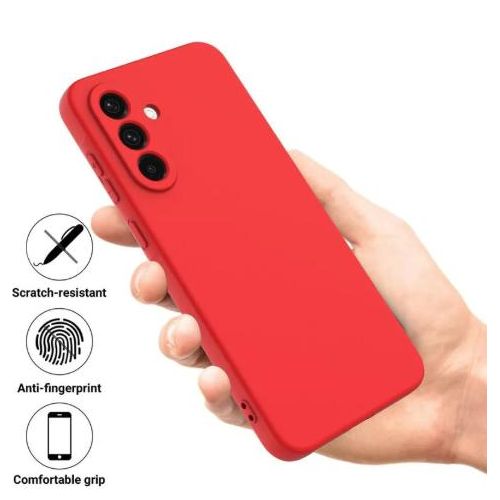 Coque Silicone Compatible Pour Samsung Galaxy S26 Avec Antichoc - ROUGE