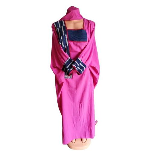 Robe à motif pagne traditionnelTissu rose