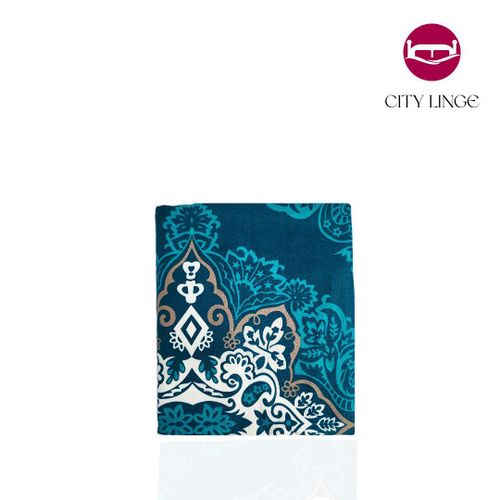 Drap De Lit 1 Place Complet-(un Drap Plat +un Drap Housse+2 Taies)-à Motif-Bleu