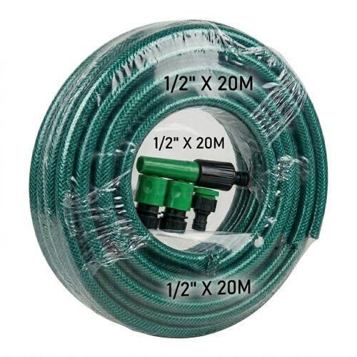 Kit Tuyau d'Arrosage Complet 20M - Diamètre 1/2 - Structure Renforcée Anti-Torsion - Inclus : Lance de Pulvérisation et Raccords Rapides - Prêt à l'Emploi pour Jardin et Nettoyage