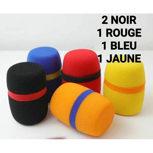 Lot de 5 Housses de Protection en Mousse Souple Pour Microphone - Multicolore