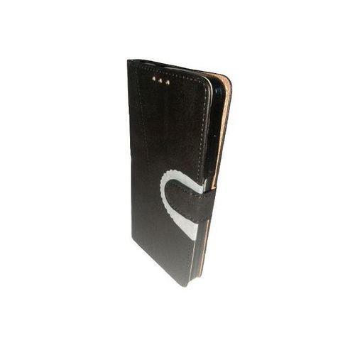 Etui à Clapet En Cuir Pour POP 10C + Antichoc - Noir