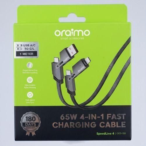 Câble de charge rapide SpeedLine 4 65 W 4-en-1 OCD-155 GRIS