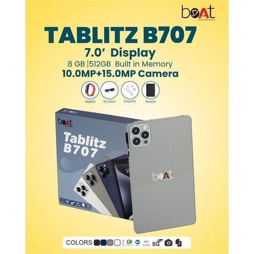 Tablette tactile générique BOAT 707, 7 pouces, Android 13 avec 512 Go de ROM, 8 Go de RAM Wi-Fi avec SIM
