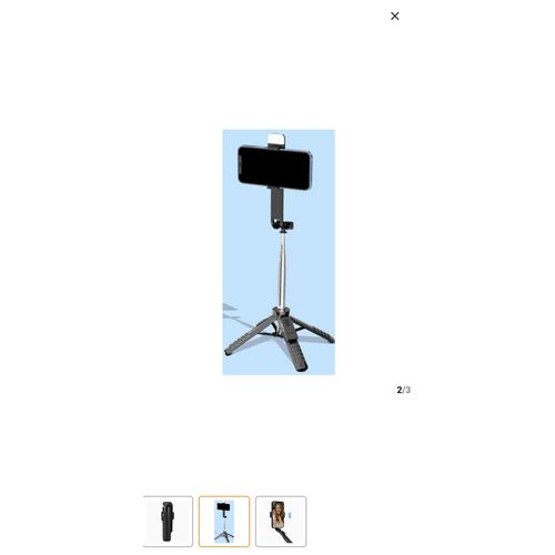 Mini perche à selfie avec télécommande bluetooth intégré