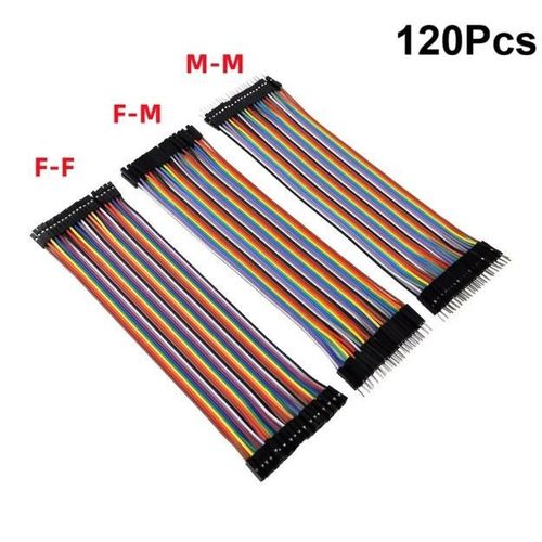 Lot de 40 câbles de liaison Dupont (15 cm) pour kit DIY Arduino – configurations mâle-mâle, femelle-femelle et mâle-femelle