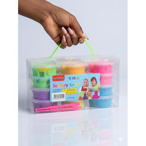 Kit Créatif Sensory Sand & Slime – Coffret de 9 Couleurs Éclatantes avec Accessoires – Jouet Éducatif et Antistress pour Enfants