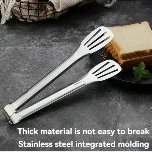 Pince de Service en Acier Inoxydable 19 cm - Ustensile de Table pour Buffet, Gâteau et Glaçons