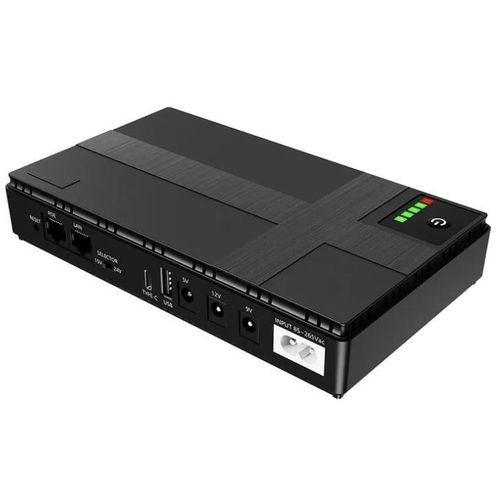 Mini Onduleur DC UPS 10400mAh Ultra Rapide -Noir