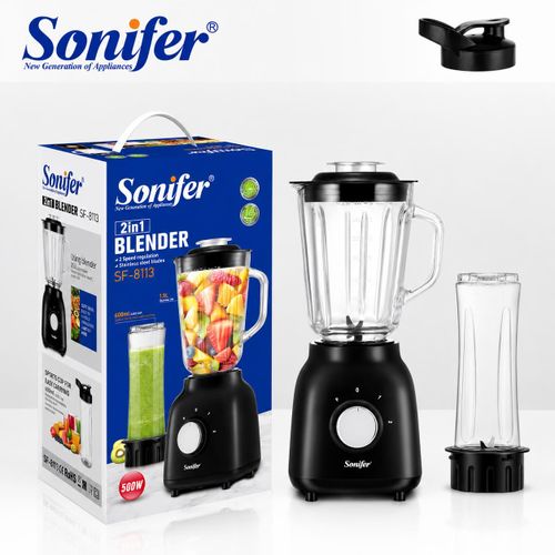 Blender 2 en 1 Sonifer- SF-8113 – Blender Multifonction Portable 500W
