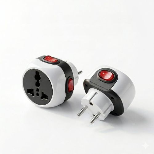 Adaptateur multiprises 4 entrées avec interrupteur LOT De 2