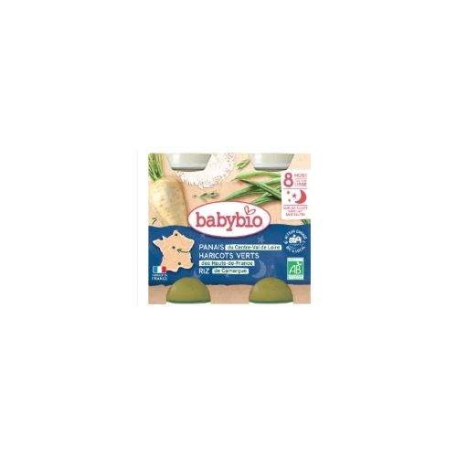 Repas bébé Petits pots Bonne Nuit Panais Haricot Riz Dès 8 Mois - 2X200G