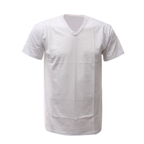 T-shirt Col V - Blanc