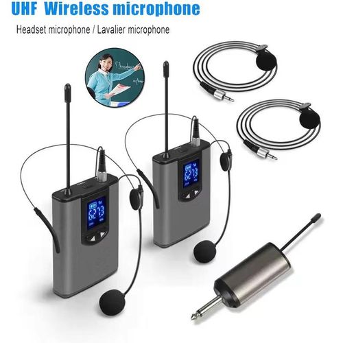 Microphone sans fil portable + micro à l'oreille, système pour enseignement, entretien de parole, vlog en direct, enregistrement pour iPhone, Android, PC