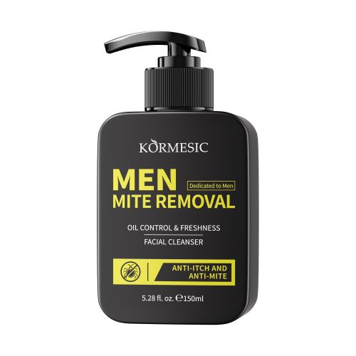 Nettoyant visage pour hommes, régulateur de sébum et anti-acariens, 150 ml