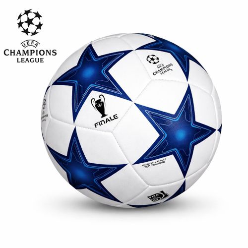 Ballon de football Blue star de taille 5 - Ballon durable pour entraînement - Utilisable en intérieur et en extérieur - Bon grip pour l'entraînement et les matchs