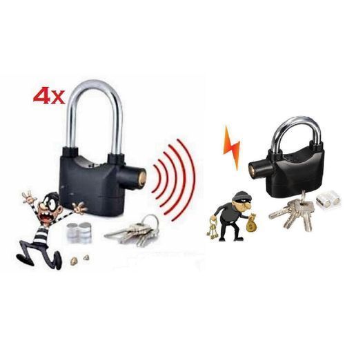 4X Cadenas+Alarme-Anti-Vol-Grand Format