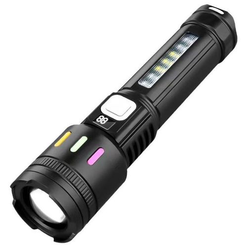 Lampe Torche LED Rechargeable Multifonction avec Écran Numérique