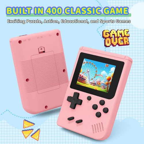 Console de jeux rétro portable avec 400 jeux vidéo intégrés, emulateur portable avec écran de 3 pouces, mini console de jeux rétro de voyage