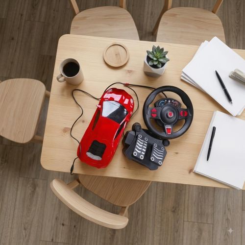 Jouet voiture télécommandée avec volant ET pédale