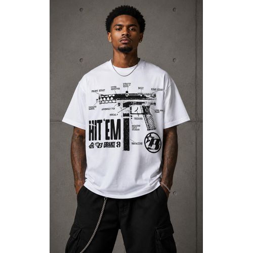 T-Shirt Oversize Homme - Blanc
