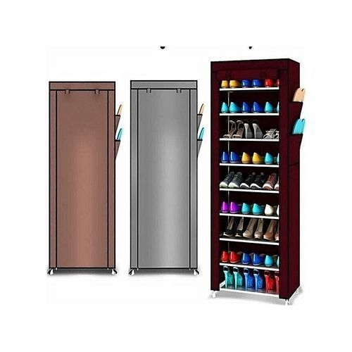 Étagères Armoire à Chaussures Démontable 1 Battant Et 9 Niveaux