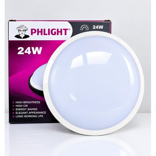 Applique Murale Plafonnier LED Ronde Pour Extérieur 24W Étanche
