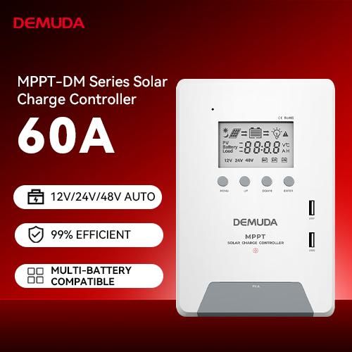 Régulateur de charge solaire MPPT 60A tension automatique 12V/24V, double USB, affichage LCD