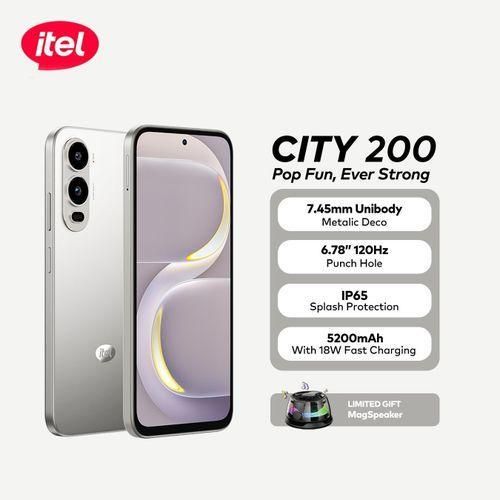 smartphone City200- 128G ROM- 8G RAM(4+4G)- 6.78 pouces IPS, 120Hz, résolution 720x1576 pixels