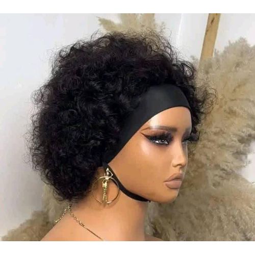 Perruque Afro Avec Bandeau Noir Sans Colle