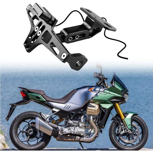 Cadre de plaque d'immatriculation modifié pour moto, cadre de plaque d'immatriculation à LED réglable