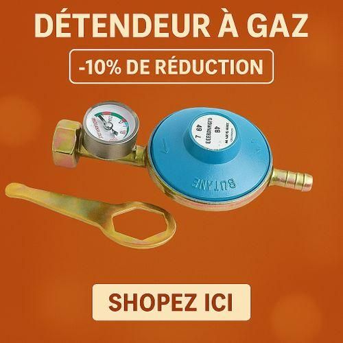 Détendeur à Gaz Butane avec Manomètre + Clé – Haute Sécurité et Contrôle de Pression