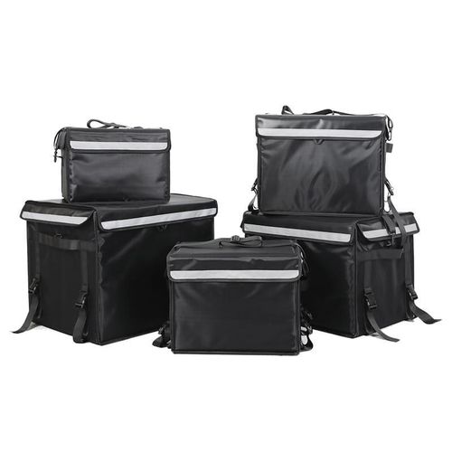 Sac Isotherme Livraison Repas 45L – Caisson Réfrigéré Professionnel Noir – Compatible moto ou velo Électriques et à Pédales
