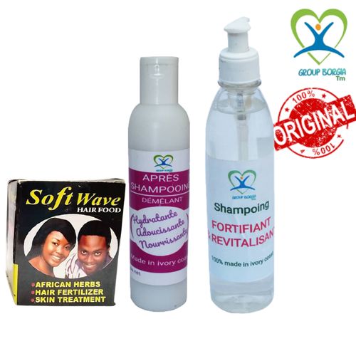 Pommade Soft Wave + Démêlant + Shampoing