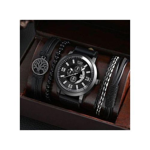 Men's Quartz Waist Watch Business Quartz Casual Bead - NOIR