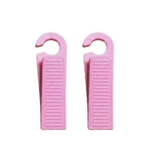 Lot de 2 Cales-Portes en Silicone avec Crochet de Rangement – Rose