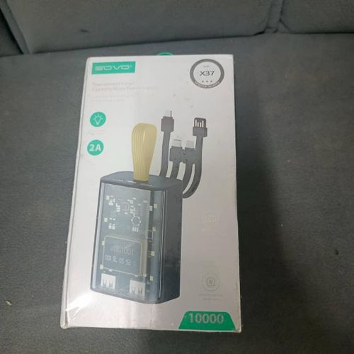 Power Bank 10000mAh X37 - 4 Câbles Intégrés - Compatible Iphone Samsung Xiaomi Tecno...