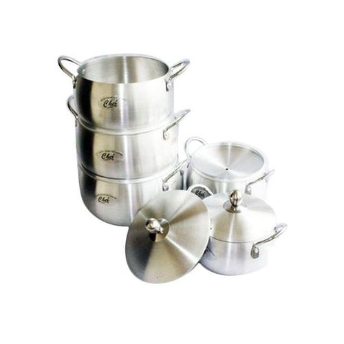 Casseroles Kedjenou 5 Pièces(16CM/18CM/20CM/22CM/24CM) - Argent BG