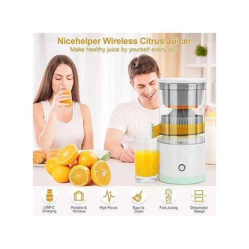 Presse-agrumes électrique rechargeable, Presse-agrumes portable sans fil avec câble de chargement USB