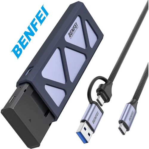 Boîtier M.2 NVMe SSD, Adaptateur USB-C (10 Gbit/ s) vers NVMe sans Outil, Prend en Charge la Protection Contre les Pannes de Courant de 10 s