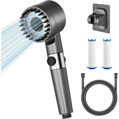 Pommeau de Douche Haute Pression 4-en-1 avec Filtre Purificateur