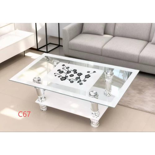 Table vitrée Centrale Basse transparent