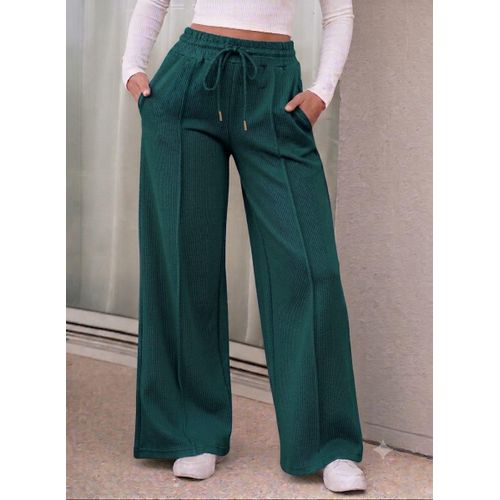 Pantalon Jogging pour Femme vert émeraude 100% Coton- Chic et Décontracté.